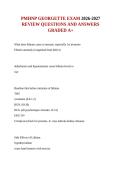 PMHNP GEORGETTE EXAM 2026-2027 REVIEW QUESTIONS AND ANSWERS GRADED A&plus;