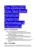 Elite FBLA Exploring Technology & Informatics Test Bank 2026&sol;2027 &vert; 88 Scenarios & Answers