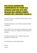 IVCA ACTUAL EXAMINATION COMPREHENSIVE TEST PAPER 2026 EXTENSIVE QUESTIONS WITH VERY DETAILED WELL DEFINED CORRECT ANSWERS WELL ORGANIZED GRADED A&plus;