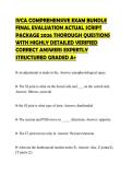IVCA COMPREHENSIVE EXAM BUNDLE FINAL EVALUATION ACTUAL SCRIPT PACKAGE 2026 THOROUGH QUESTIONS WITH HIGHLY DETAILED VERIFIED CORRECT ANSWERS EXPERTLY STRUCTURED GRADED A&plus;