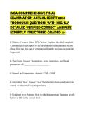 IVCA COMPREHENSIVE FINAL EXAMINATION ACTUAL SCRIPT 2026 THOROUGH QUESTIONS WITH HIGHLY DETAILED VERIFIED CORRECT ANSWERS EXPERTLY STRUCTURED GRADED A&plus;