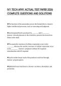 IVY TECH APHY ACTUAL TEST PAPER 2026 COMPLETE QUESTIONS AND SOLUTIONS