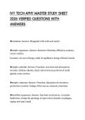 IVY TECH APHY MASTER STUDY SHEET 2026 VERIFIED QUESTIONS WITH ANSWERS
