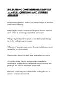JB LEARNING COMPREHENSIVE REVIEW 2026 FULL QUESTIONS AND VERIFIED ANSWERS