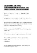 JB LEARNING EMT FINAL COMPREHENSIVE REVIEW 2026 FULL QUESTIONS AND VERIFIED ANSWERS