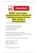 NR507 Final Exam &ndash; Comprehensive Advanced Pathophysiology Review with Answers &lpar;Chamberlain 2026&rpar;