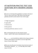 ATI Nutrition Practice Test 2026 &vert; Questions with Verified Answers & Graded A&plus;