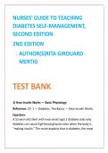 Nursing TestBank2026&colon; Nurses&rsquo; Guide to Teaching Diabetes Self-Management 2nd Ed Test Bank &vert; NCLEX Diabetes MCQs &vert; DSME Study Guide