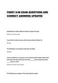 FSDNY S-98 EXAM QUESTIONS AND CORRECT ANSWERS&vert; UPDATED