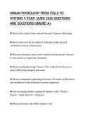 HUMAN PHYSIOLOGY FROM CELLS TO SYSTEMS EXAMINATION TEST 2026 COMPLETE QUESTIONS AND ANSWERS GRADED A&plus;