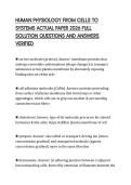 HUMAN PHYSIOLOGY FROM CELLS TO SYSTEMS FINAL REVIEW 2026 BUNDLED QUESTIONS ANSWERS GUARANTEED PASS