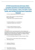 ATI RN Comprehensive Exit Exam 2026 &vert; Complete Questions&comma; Verified Answers & Detailed Solutions