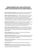 HUMAN MOVEMENT FINAL USAHS FINAL TEST 2026 QUESTIONS WITH CORRECT ANSWERS GRADED A&plus;