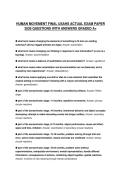 HUMAN MOVEMENT FINAL USAHS CERTIFICATION SCRIPT 2026 QUESTIONS WITH SOLUTIONS GRADED A&plus;