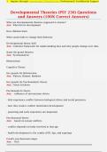 Developmental Theories &lpar;PSY 230&rpar; Questions  and Answers &lpar;100&percnt; Correct Answers&rpar;