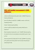 999 call handler assessment 2 &lpar;NHS pathways&rpar; Exam 
