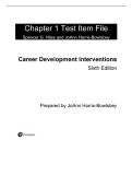 Test Bank For Career Development Interventions&comma; 6th Edition by Spencer G&period; Niles&comma; JoAnn E&period; Harris-Bowlsbey Chapter 1-15