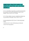 IAABO RULES FINAL REVIEW SCRIPT 2026 TESTED ANSWERS GRADED A&plus;