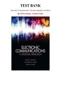 Test Bank for Electronic Communications&colon; A Systems Approach&comma; 1st edition by Jeffrey Beasley&comma; Jonathan Hymer&comma; Chapter 1-16 &vert; All Chapters