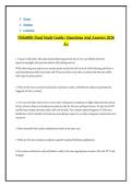 NSG6001 Final Study Guide - Questions And Answers 2026 A&plus;