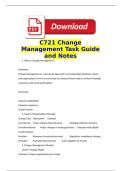 C721 Change Management Task Guide and Notes 2026 with Solution
