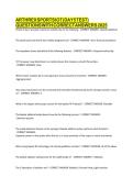 ARTHREX SPORTS IOT &lpar;DAY 5 TEST&rpar; QUESTIONS WITH CORRECT ANSWERS 2025&period;