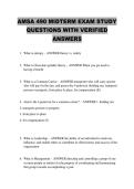 AMSA 490 MIDTERM EXAM STUDY  QUESTIONS WITH VERIFIED  ANSWERS