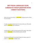 EMT FISDAP CARDIOLOGY EXAM&comma; CARDIOLOGY FISDAP QUESTIONS WITH CORRECT SOLUTIONS