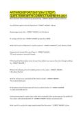 ARTHREX SPORTS IOT &lpar;DAY 2 TEST&rpar; QUESTIONS WITH CORRECT ANSWERS 2026