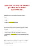 IAHSS BASIC OFFICER CERTIFICATION QUESTIONS WITH CORRECT SOLUTIONS 2026