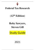 Solutions Manual Federal Tax Research 12th Edition 2026 ISBN 9781264196267 Roby Sawyers Steven Gill A&plus;