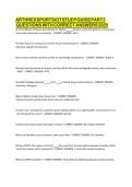ARTHREX SPORTS IOT STUDY GUIDE PART 3 QUESTIONS WITH CORRECT ANSWERS 2026