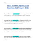 Texas All Lines Adjuster Exam Questions And Answers 2026