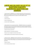 Labor and Delivery Nursing &lpar;NCLEX Prep&rpar; &ndash; Obstetrics &ndash; 2025 &ndash; Practice Questions with Elaborated Answers