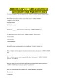ARTHREX SPORTS IOT QUESTIONS WITH CORRECT ANSWERS 2026