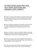 Test Bank for ATI Proctored Exam Prep 2026 &ndash; Latest Version &lpar;100&percnt; Correct Questions & Answers&rpar;
