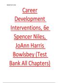 Test Bank for Career Development Interventions 6th Edition&comma; Kindle by Spencer Niles&vert;&vert;ISBN&colon;9780135842461