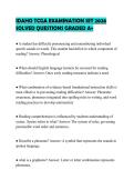 IDAHO TAR CERTIFICATION PAPER 2026 FULL SOLUTION GRADED A&plus;