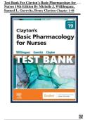 Test Bank for Clayton&rsquo;s Basic Pharmacology for Nurses 19th Edition by Michelle J&period; Willihnganz &vert;&vert;ISBN&colon;9780323796309