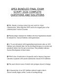 Test Bank for APEA Bundled Final Exam 2026 &ndash; Latest Version &lpar;Complete Questions and Solutions&rpar;