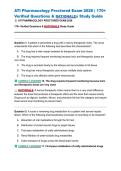 ATI Pharmacology Proctored Exam 2026 &vert; 170&plus; Verified Questions & Rationales Study Guide