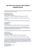 LEIK FNP Practice Questions WITH CORRECT ANSWERS SOLVED