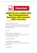 Baylor Scott & White EKG Test Comprehensive Questions with Answers 100&percnt; Accuracy&vert;Latest 2026 &vert;