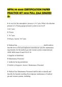 NFPA 99 6040 CERTIFICATION PAPER PRACTICE SET 2026 FULL Q&A GRADED A&plus;