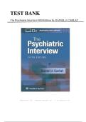Test Bank for The Psychiatric Interview 5th Edition by Daniel J&period; Carlat&vert; 978-1975212971&vert; All Chapters included&vert; UPDATED 2026