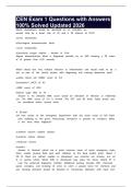 CEN Exam 1 Questions with Answers 100&percnt; Solved Updated 2026