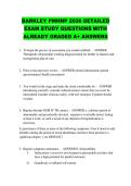 BARKLEY PMHNP 2026 DETAILED  EXAM STUDY QUESTIONS WITH  ALREADY GRADED A&plus; ANSWERS