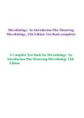 Test Bank Microbiology&colon; An Introduction Plus Mastering Microbiology 13th Edition 2026 ISBN 9780135740788 Complete Exam Questions A&plus;