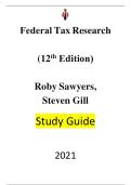 Solutions Manual Federal Tax Research 12th Edition 2026 ISBN 9781264196267 Roby Sawyers Steven Gill A&plus;
