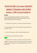 NCLEX RN NGN Exams PACKAGE DEAL&vert; BUNDLE contains the latest 2026&sol;2027 questions with verified Answers &vert; 100&percnt; Correct&vert; Graded A 